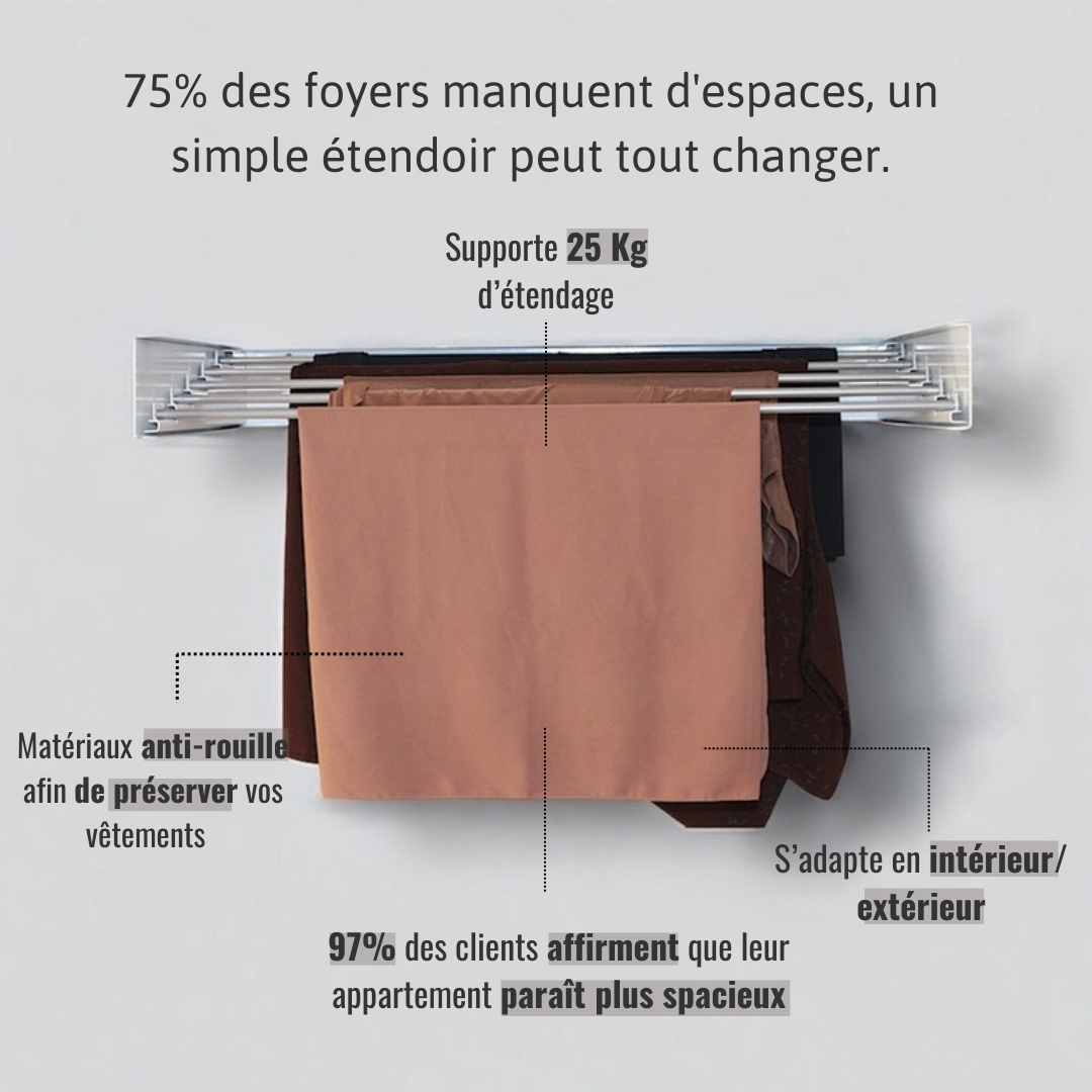 Notre étendoir invisible - Pratique-store