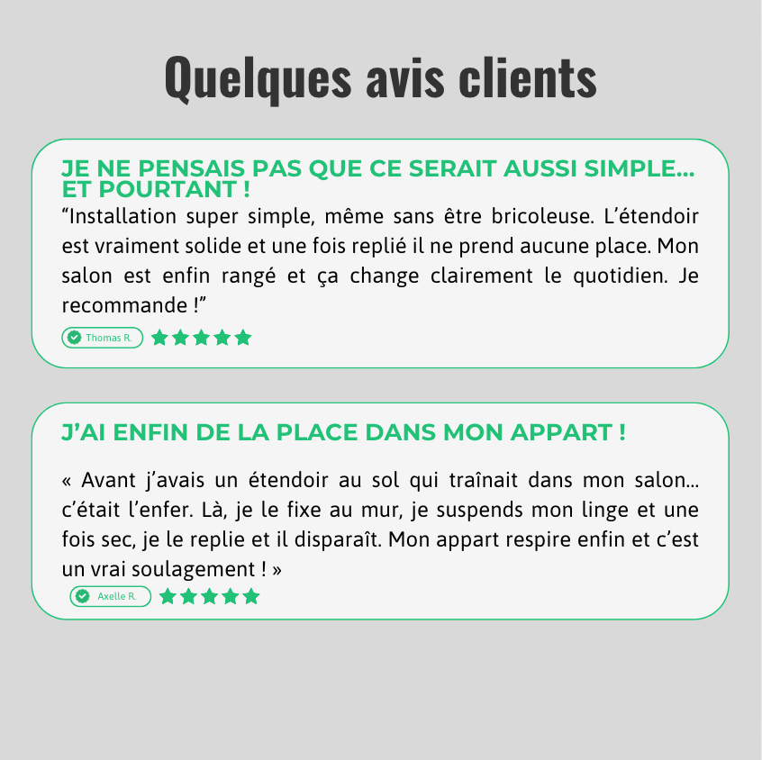 Notre étendoir invisible